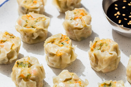 Asian Chinese Steamed Chicken Shu Mai Dumplings