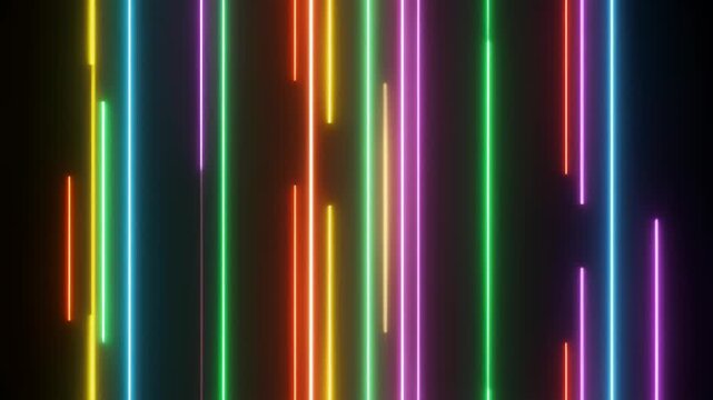 並び輝くカラフルな縦の光の帯