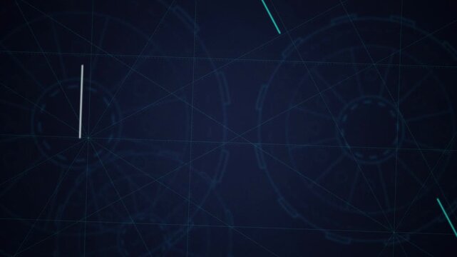 Blueprint gear wheel pattern animated seamless loop motion background