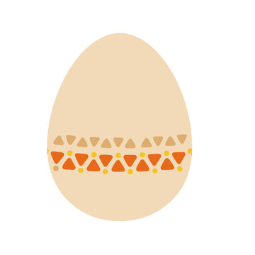 Easter egg with geometric pattern