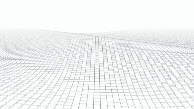Wireframe terrain 3D mesh moving seamless loop background