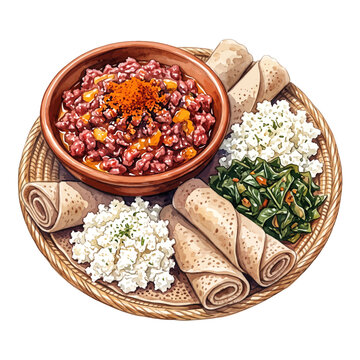 Premium Ethiopian Kitfo with Ayib.svg