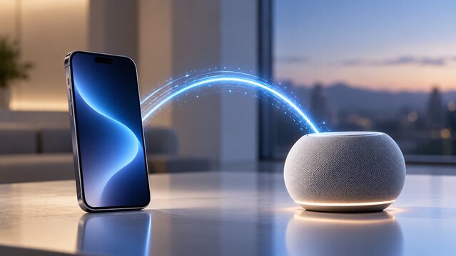Smart Device Connection Between Smartphone and Smart Home Speaker