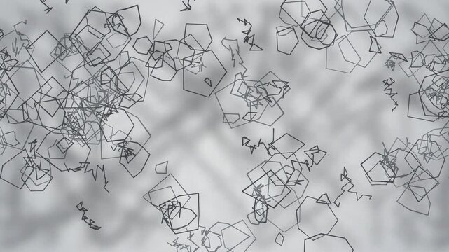 Layered geometric polygon scribble lines seamless loop background