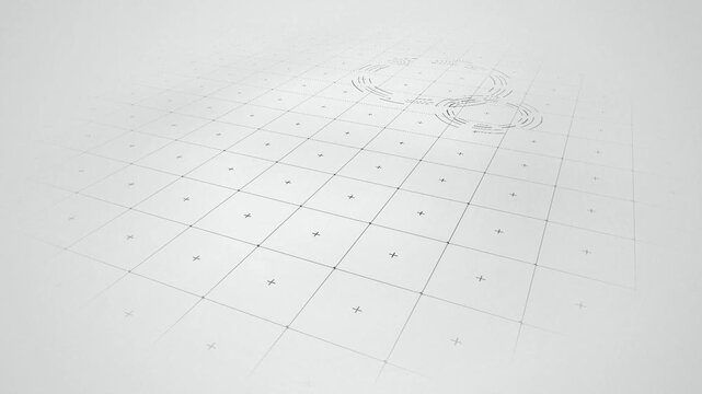 3D HUD perspective grid scanning seamless loop motion background