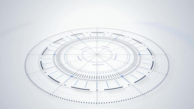Futuristic HUD compass rotating seamless loop motion background
