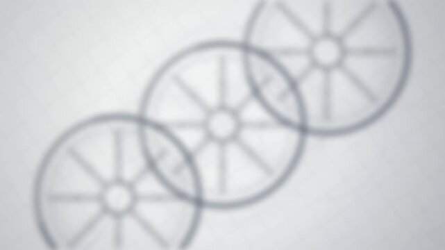 Technical wheel graphics rotating seamless loop motion background