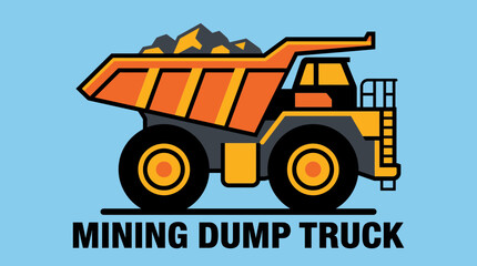 Mining Dump Truck Vector Illustration © Bima