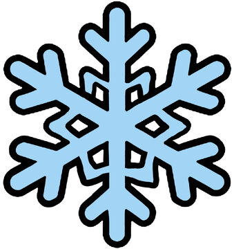 Blue Snowflake Winter Decoration Illustration