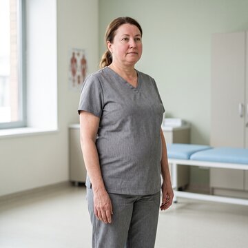 Cushing Syndrome with Moon Face and Central Obesity in Adult Woman, Endocrine Disorder