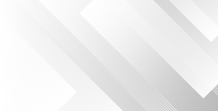 Sleek and modern abstract geometric background featuring dynamic diagonal lines and subtle textured elements in a clean white and light grey gradient, ideal for corporate or technology design projects