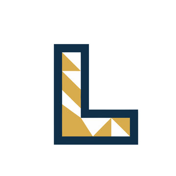 Letter L logo with geometric pattern