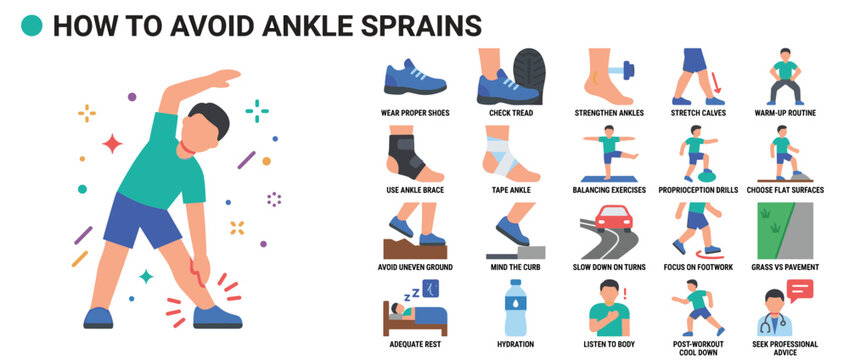 Comprehensive Infographic Guide on How to Avoid Ankle Sprains: Prevention Tips, Exercises and Gear