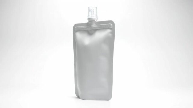 Blank white spout pouch mockup showing multiple angles