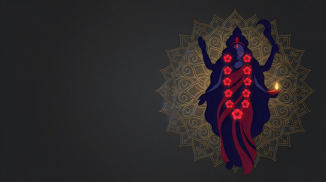 Mystical goddess with glowing red chakra points Vector