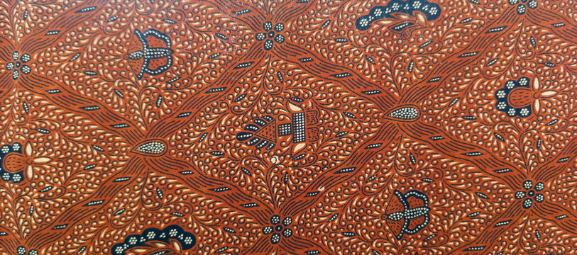 background landscape of Indonesian batik fabric art