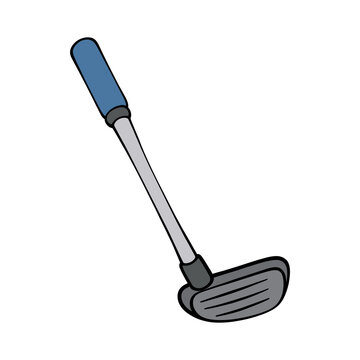 Golf club iron putter equipment vector illustration isolated on transparent background for sports icon, game element, and design project