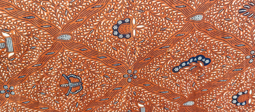 background landscape of Indonesian batik fabric art
