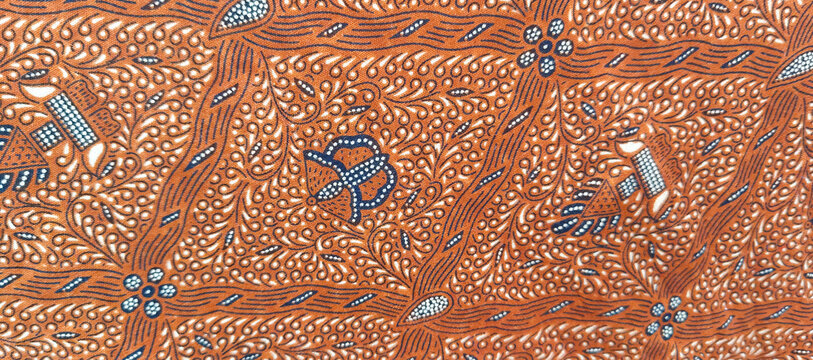 background landscape of Indonesian batik fabric art