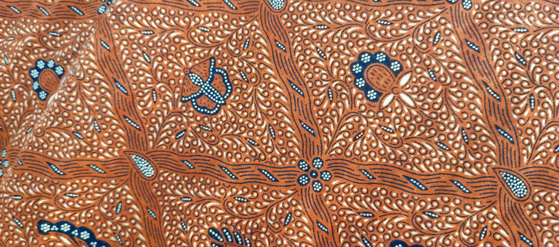 background landscape of Indonesian batik fabric art