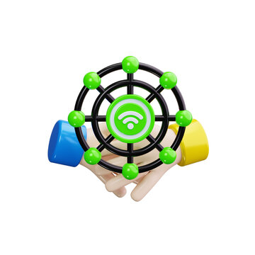 handshake 3d render icons