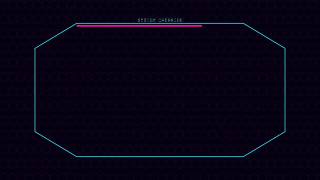 Cyber punk Visor Display Hex Grid Technology Background - 4K Seamless Loop