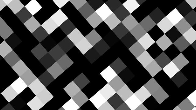 An enigmatic grayscale grid constantly shifts, Abstract mosaic blur censored animation. Pixel censored, Abstract mosaic blur censored animation 4K,Pixel censored with mosaic pattern animation. 
