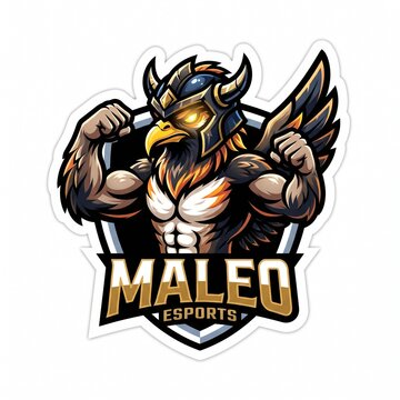 Muscular Maleo Bird Mascot Logo Vector