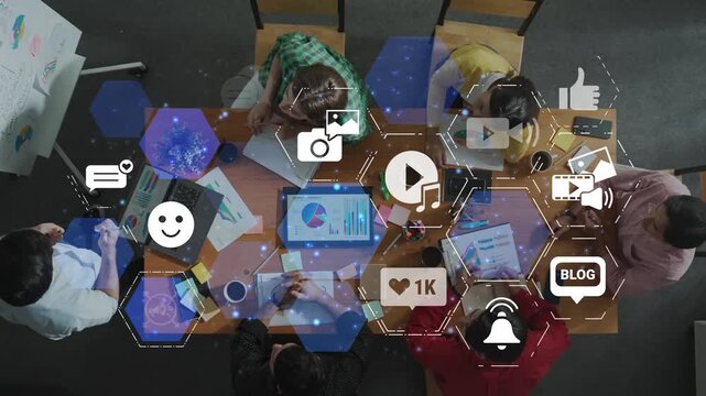Concept of social media revolutionizes digital communication. This platform enables global connectivity, enhancing social media strategies for effective marketing and engagement. Funnel