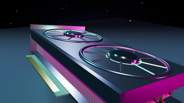 Gpu Cooling Fan 3D Seamless Loop Animation