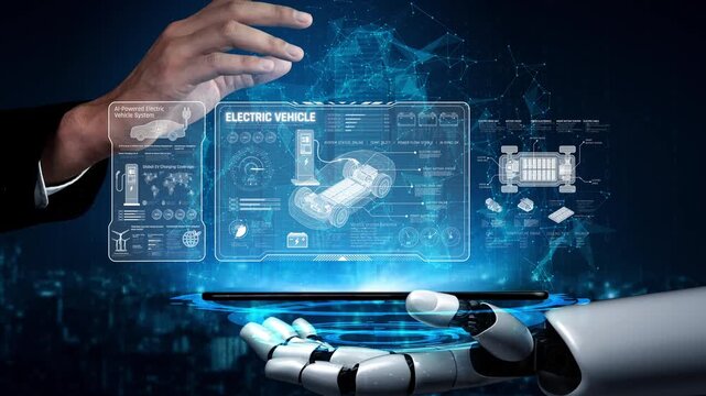 AI supports electric vehicle design by managing power systems, optimizing battery efficiency, enabling smart charging, and integrating renewable energy data Marrow
