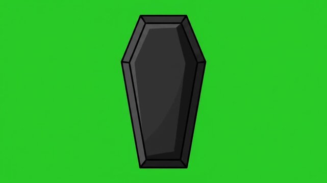 Halloween coffin animation chroma key