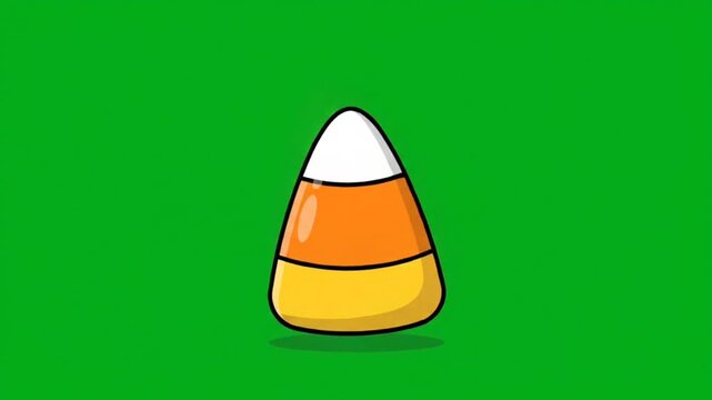 Halloween candy corn animation chroma key