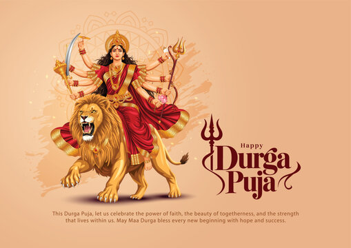 indian God Happy Durga Puja Subh Navratri background. editable abstract vector illustration design