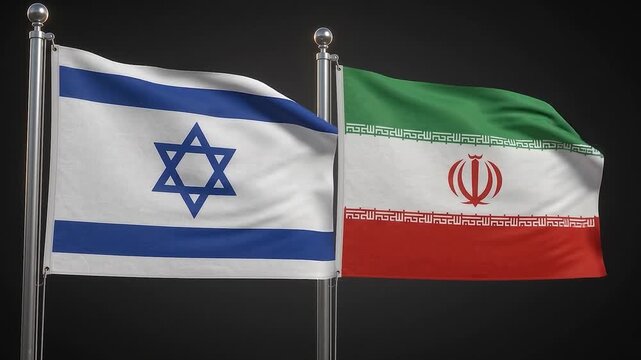 National Flags Waving Side by Side on Flagpoles Against Clear Sky