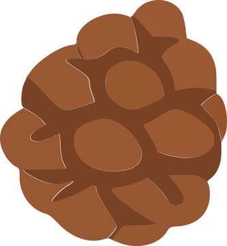Cute Brown Acorn Illustration for Autumn