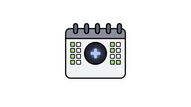 Animated Camera Photography Equipment Icon Motion Graphic Loop Featuring Orange And Green Screen Background for UI UX Design and Digital Technology Presentations