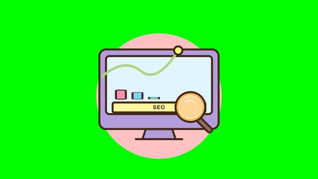 Animated Software Settings Dashboard Interface Popup Window Icon Motion Graphic Loop Featuring White And Green Screen Background for UI UX Design and Digital Technology Presentations