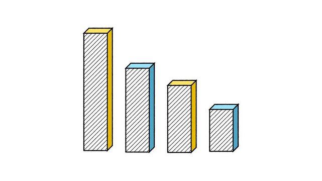 Animated Data Chart Bar Graph Loading Progress Bar Animation Motion Graphic Loop Featuring Dark And Blue Background for UI UX Design and Digital Technology Presentations