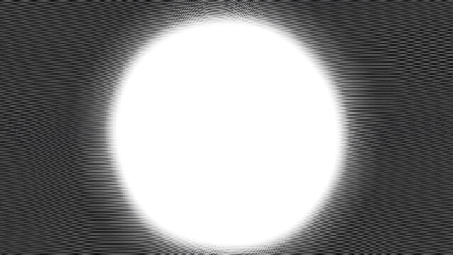 Horizontal scanline moire pattern overlay with central transparent circle. ,transparent png
