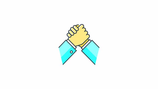 Business partners shaking hands symbol for corporate cooperation and professional teamwork.