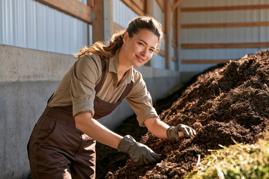 Technician Mapping Shade Along a Compost Windrow