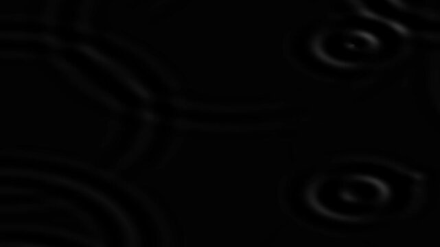 Dark Abstract Background with Subtle Water Ripples and Concentric Circles Loop.