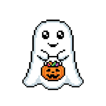 Halloween Pixel Art Clipart Collection