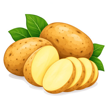 potato chips isolated on white