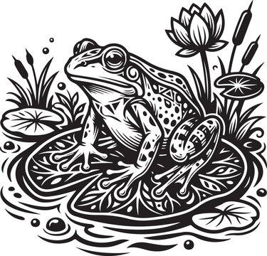 vector illustration of a frog
