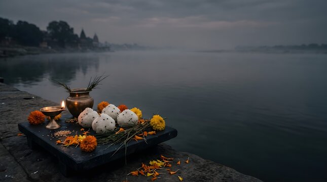 Pind Daan Ritual During the Hindu Pitru Paksha Festival