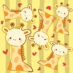 giraffe cute hand drawn doodles © Viveka Muna