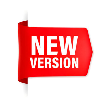 Red sale banner with new version text