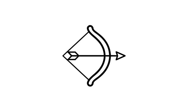 Bow and Arrow Line Art Illustration